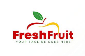 design vibrant juice bar, fruit shop, and smoothie logo