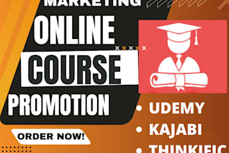 udemy course sales, promotion for online courses on thinkific, kajabi