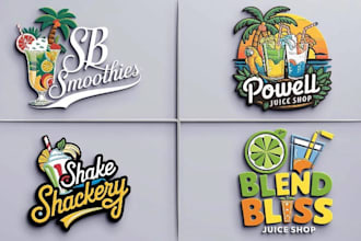 design food, restaurant, bbq, juice and coffee shop logo for your business