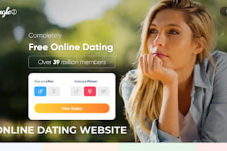 design an online dating website or app with chat, audio, video features