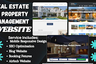 design real estate website property management website wordpress wix website