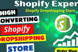 build shopify website,shopify store and dropshipping store