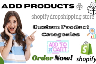 add product categories and collections description shopify dropshipping store