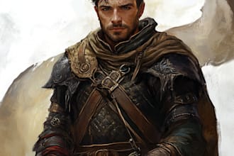 make a fantasy, dnd character illustration