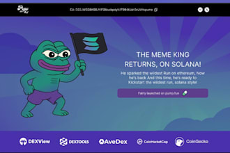 create crypto meme coin website, presale roadmap solana white paper website