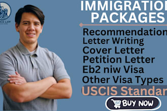 do immigration cover letter, petition for eb2 niw, eb1, eb2,  e2,o1, l1, f1 visa