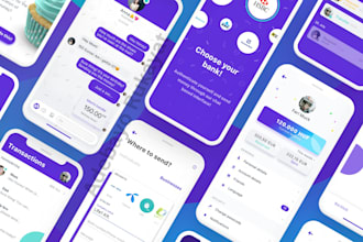 design UI UX for your banking app, fintech app, money transfer
