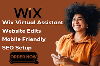 help you build, update, manage your wix website as a VA, customize your wix web