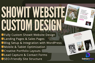 custom design premium showit website