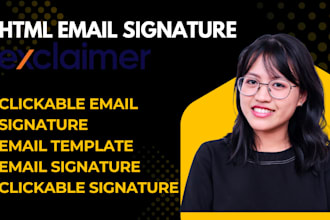 do clickable email signature html signature and email signature using exclaimer