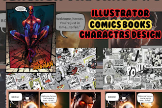 illustrate comic book graphic novel manga anime art storyboard character design