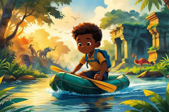 do 3d african american illustration, children book illustration, story design