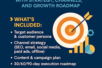 create a custom marketing plan with strategy, channels, and growth roadmap