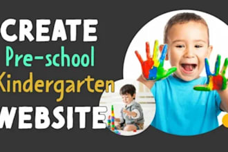 create kindergarten, daycare, childcare, babycare, preschool website