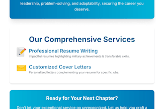 write a resume for transitioning or retiring veterans