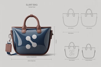 create handbag, duffle, and tote bag designs with tech packs for your brand