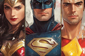 make a comic book art and comic book illustration