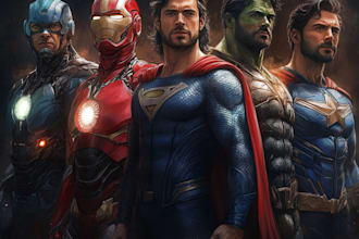 deaign comic book art, fan art for you