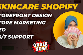build skincare shopify store skincare store beauty skincare, skincare website
