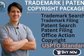 conduct a deep trademark and patent search and filing for US and non US, office
