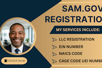 register sam gov, llc registration ,get uei, ein, cage code, najcs code, itin