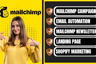 automate high converting mailchimp email campaign, email flows and landing pages