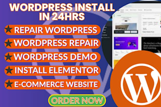 setup install wordpress elementor design and fix errors