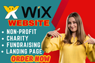 create wix nonprofit website charity website fundraising website landing page