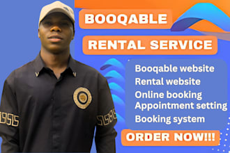 build a booqable rental website with online booking and appointment setting