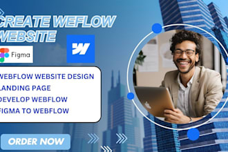 create webflow website, design or develop webflow landing page, figma to webflow