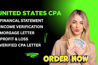 do income letter, verified cpa letter,