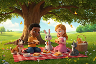 illustrate children storybook illustration and picture story book for kids