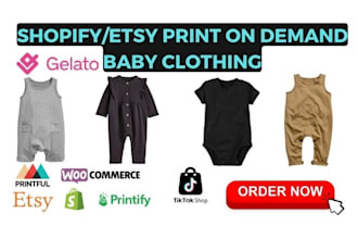 create adorable print on demand baby clothing graphics