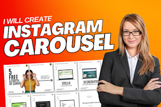 design a custom canva instagram carousel and linkedin post