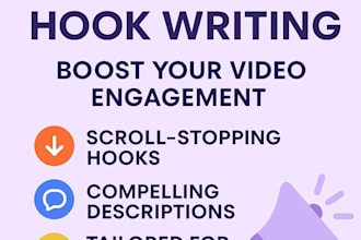 write tiktok hooks and post descriptions to boost engagement
