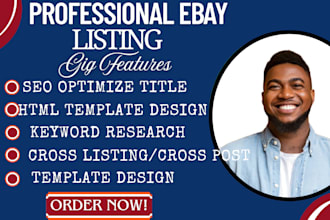 do ebay listing, ebay product listing, ebay SEO optimized, ebay