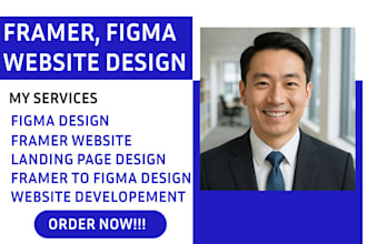 design responsive framer website, figma to framer, framer or saas landing page