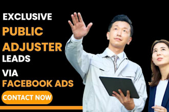 generate public adjuster leads insurance claim leads via facebook ads