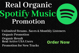 promote your music on soundcloud, spotify, apple music,blogs and more