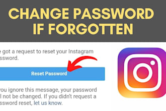reset or change the username and password of your instagram account