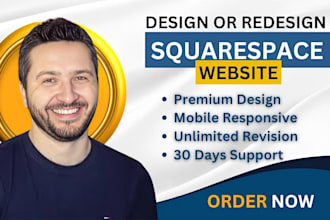 do squarespace website design or redesign, squarespace online store development