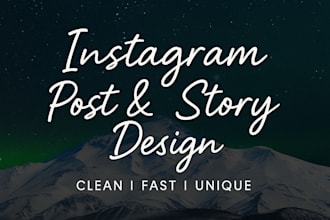 design 3 instagram posts and 2 stories for your brand