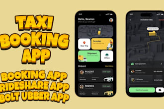 develop taxi booking app rideshare, booking app bolt uber app, car pool app site