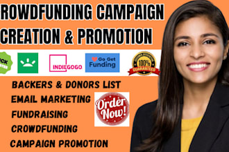 provide guarantee USA fundraising donors list for gofundme kickstarter campaign