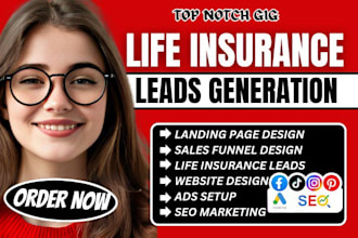 generate life insurance leads generation website health insurance sales funnel