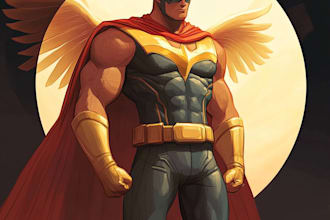 draw you a dc or marvel style comic book superhero character