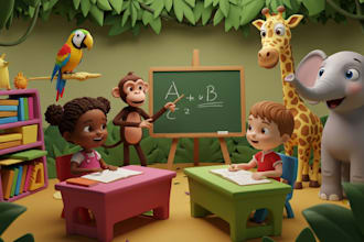 illustrate your childrens book, storybook, or animal picture book for kids