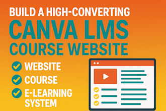 build a high converting canva lms course website