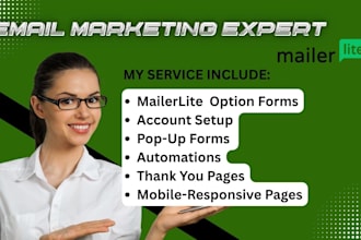 setup mailerlite email marketing option forms, landing pages, smart automations