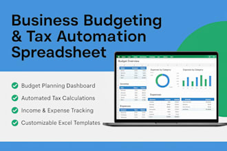create a professional spreadsheet for business budgeting and tax automation